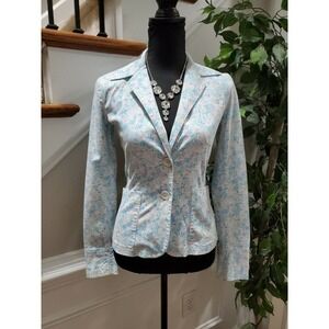 Vintage Ralph Lauren Multicolor Cotton Long Sleeve Button Slim Fit Blazer Coat